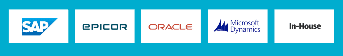 Integraciones: SAP, Epicor, Oracle, Microsoft Dynamics